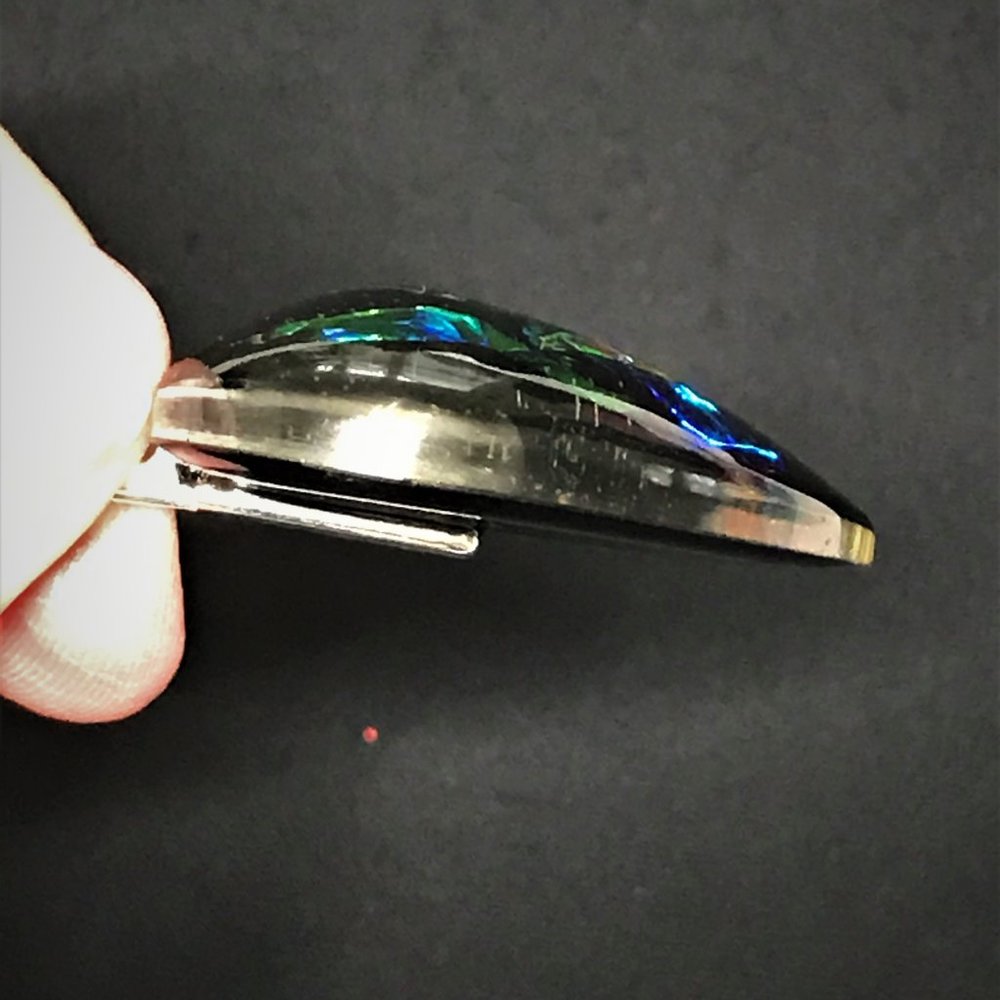 NWOT Resin Heart Pendant,  Heart Necklace, - Picture 7 of 15